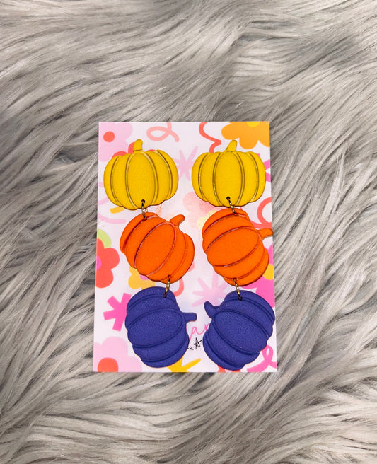 Stacked Pumpkin Earrings