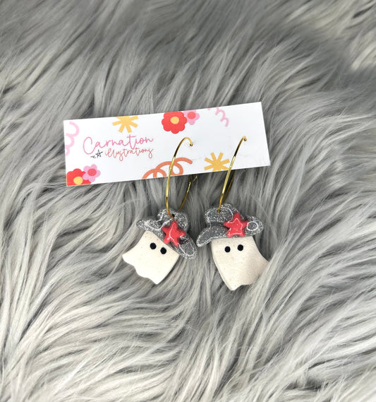 Cowgirl Ghost Earrings