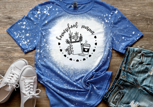 Homeschool Mama Bleached tee