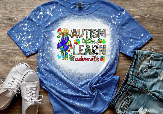 Autism Awareness Bleached Tee