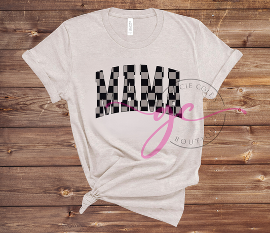 Checkered Mama Graphic T-Shirt