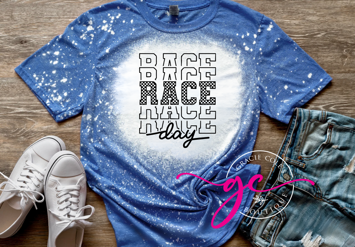 Race Day Bleached Tee