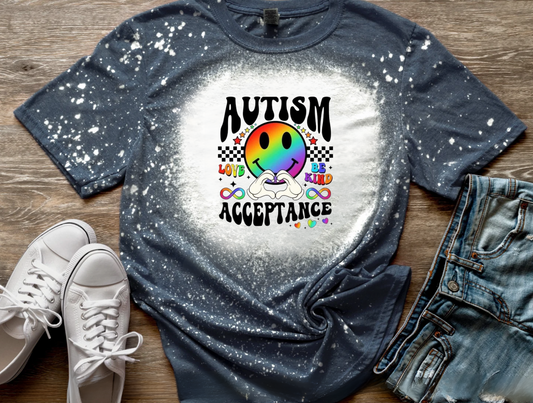 Autism Acceptance Bleached Tee