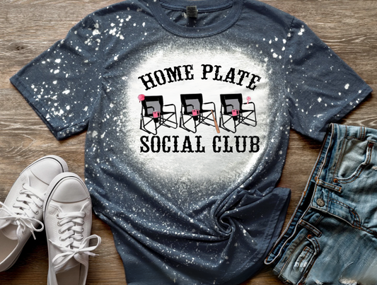 Home Plate Social Club Bleached Tee