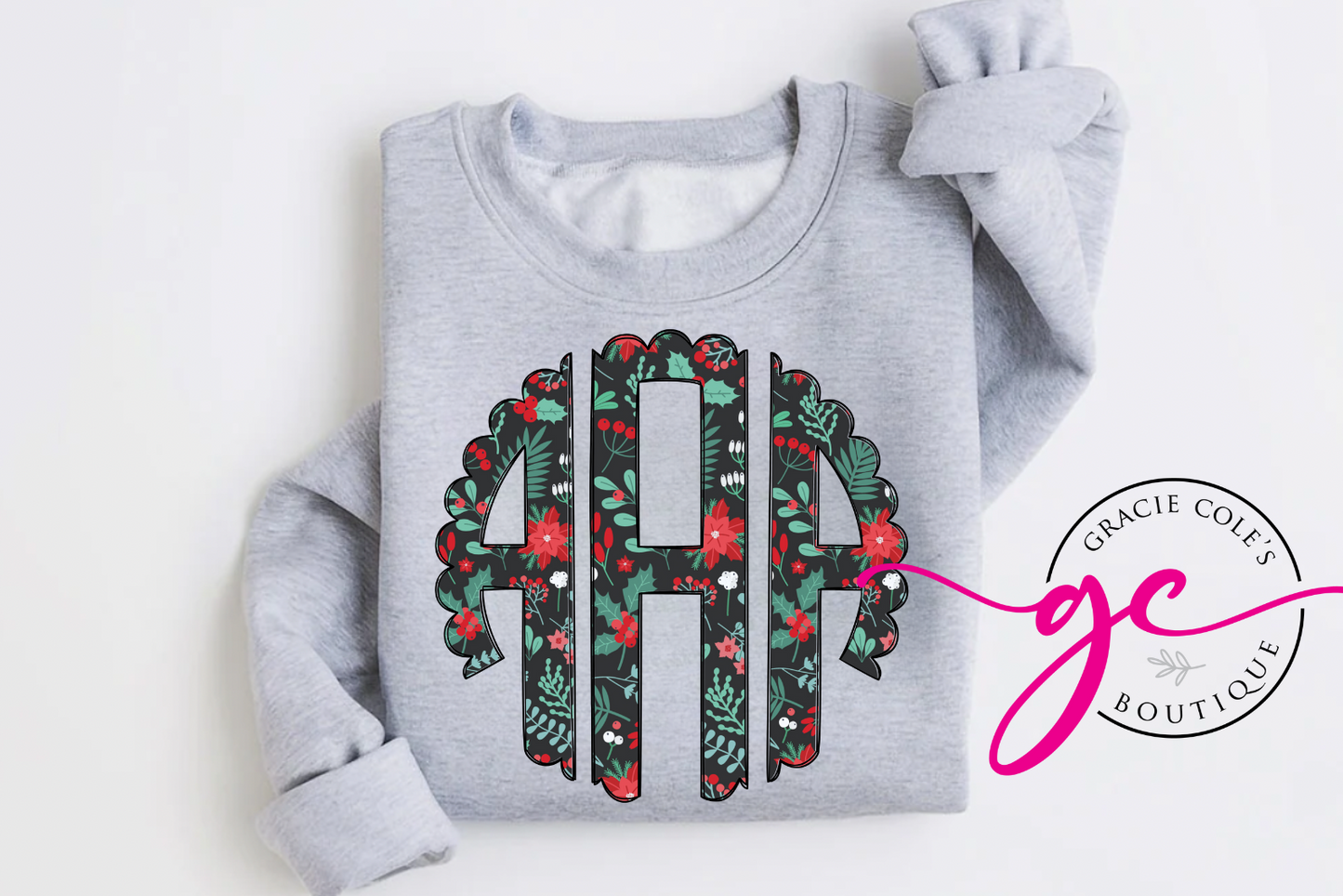 Christmas Monogram Sweatshirt