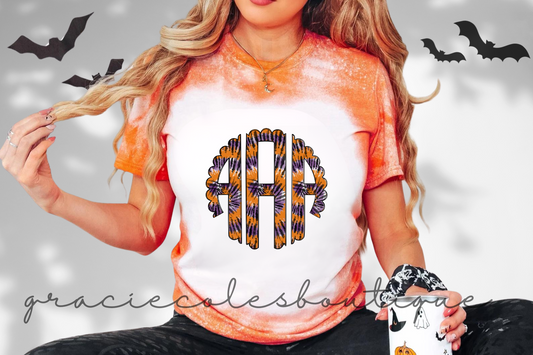 Halloween Monogram Bleached Shirt