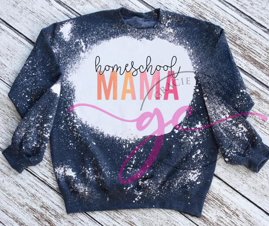 Homeschool Mama Bleached Sweatshirt