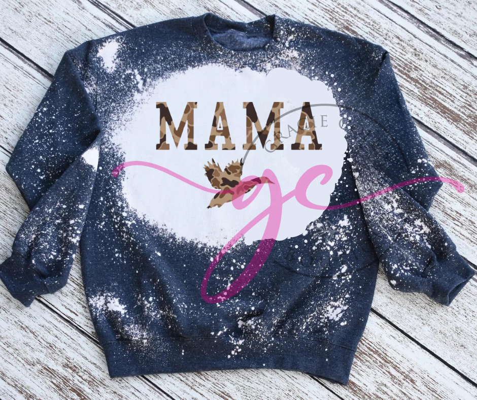 Camo Mama Bleached Sweatshirt