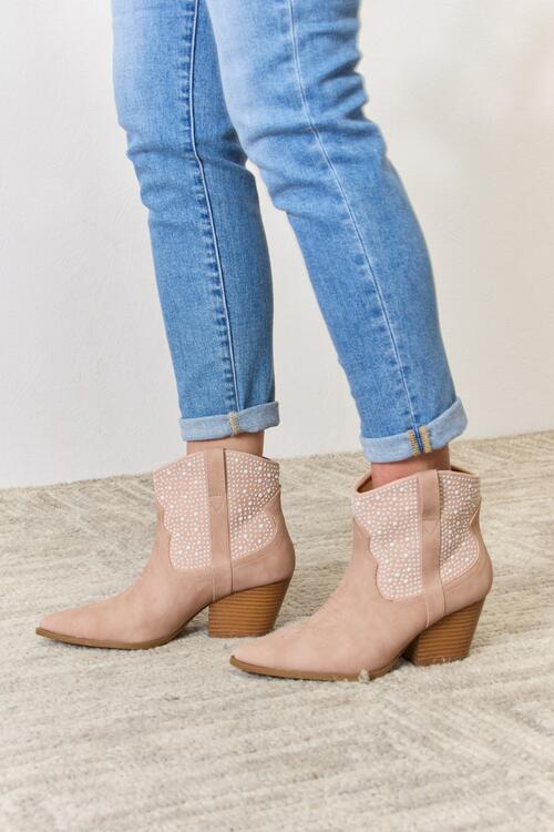 Neutral Bling Cowgirl Booties